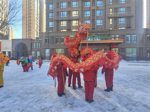 皇姑区明廉街道塔湾社区开展龙舞财神齐上阵,共绘幸福新篇章